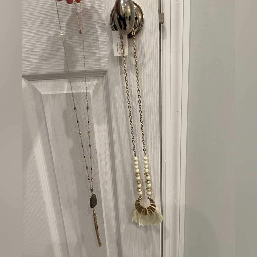 Necklace bundle. One is Mudpie, new with tag.